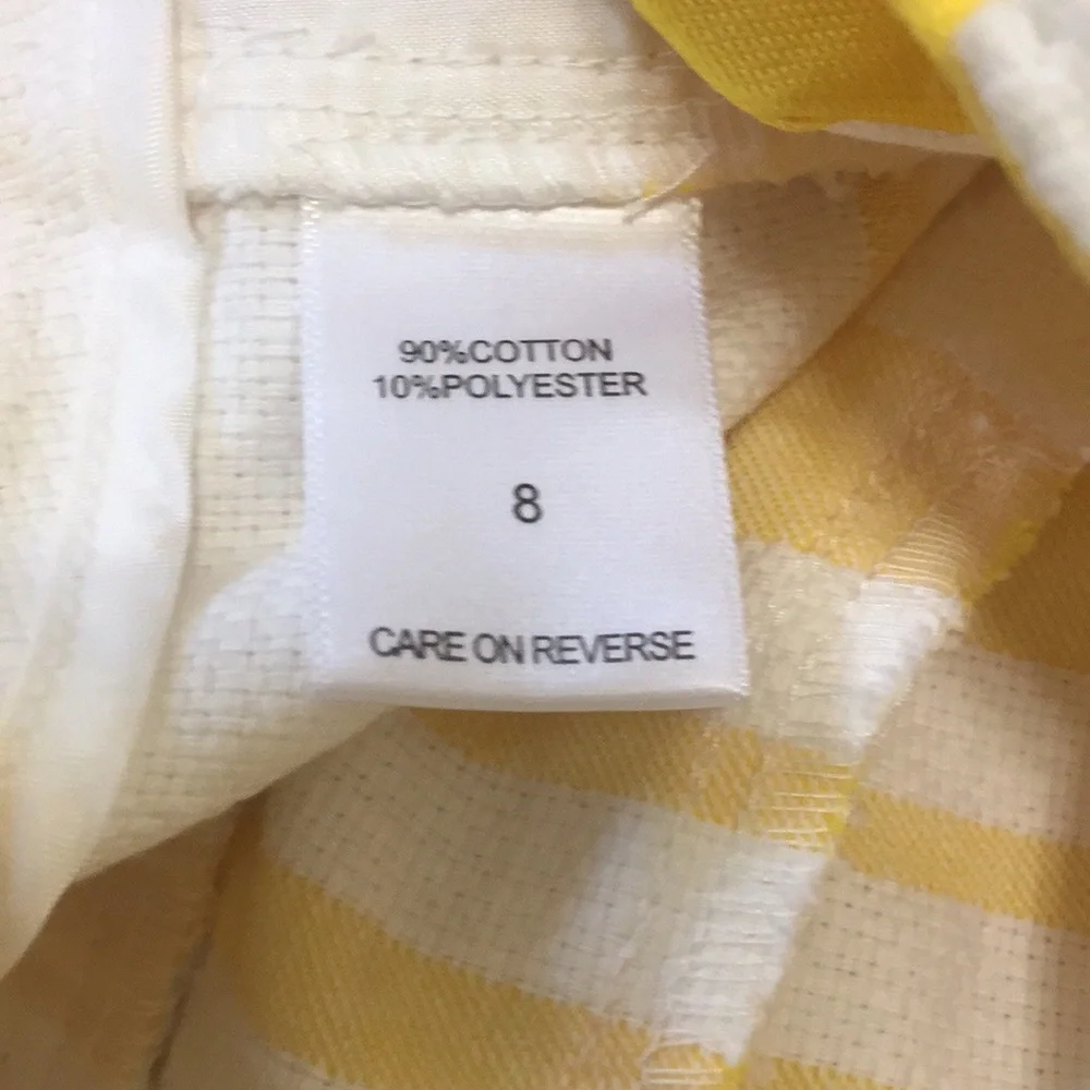 New York & Co. Yellow Striped Shorts